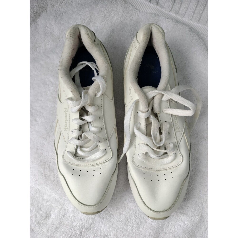 Reebok Classic White Leather Sneakers Shoes Size 8 D Wide Women